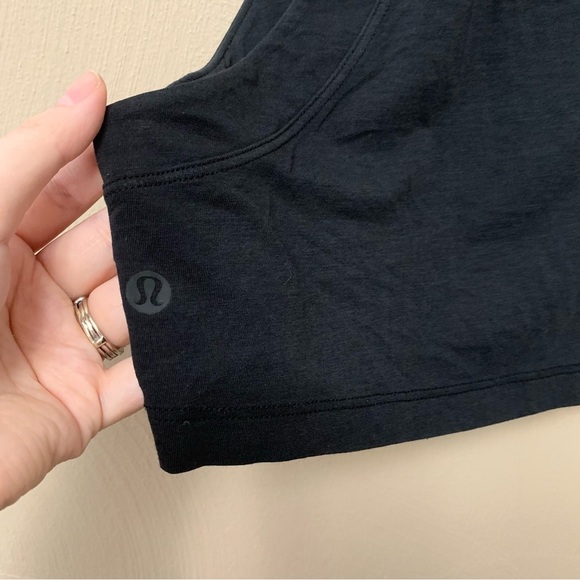Lululemon All Yours Cropped Cotton Tank Top Train Black Size 12 - Picture 5 of 7